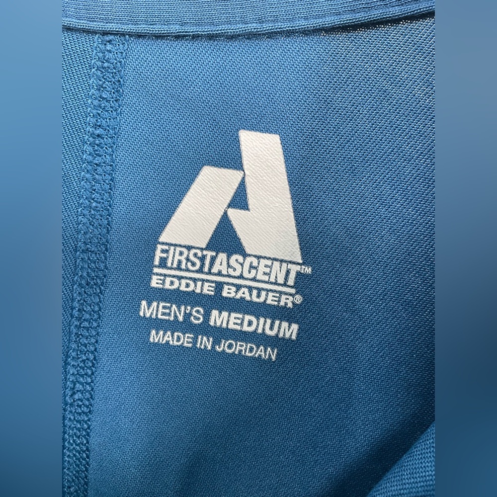 First Ascent Eddie Bauer Men's Blue Polo Shirt M - Picture 2 of 3